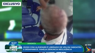 Imagem de cabeça de idoso com alzheimer que foi encontrado perdido em Jaboatão dos Guararapes