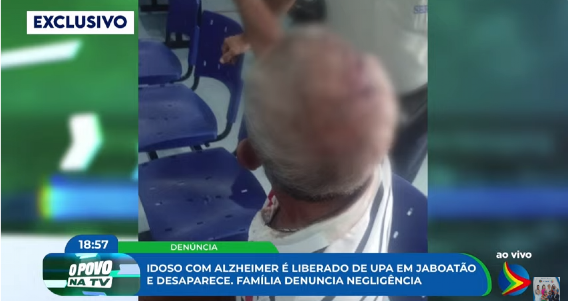 Idoso é atingido por paulada na rua e está internado em estado grave no Hospital da Restauração