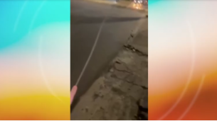 Imagem de fio que provocou acidente na Avenida Herculano Bandeira