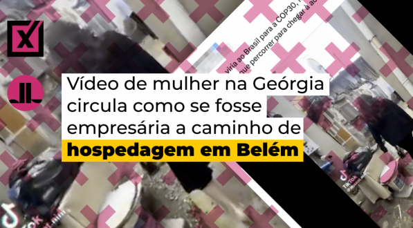 Post diz que pessoa estaria mostrando percurso que teria de fazer até sua acomodação para a COP30, mas vídeo foi feito na Europa