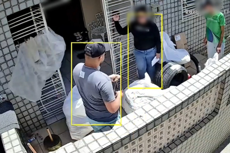 Câmera de segurança que flagrou o momento do crime