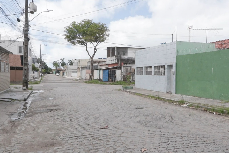 Rua onde ocorreu o crime