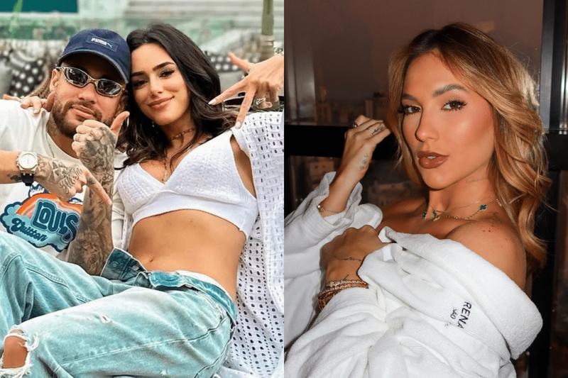 Imagem do casal Neymar e Bruna com a influenciadora Virginia Fonseca! 
