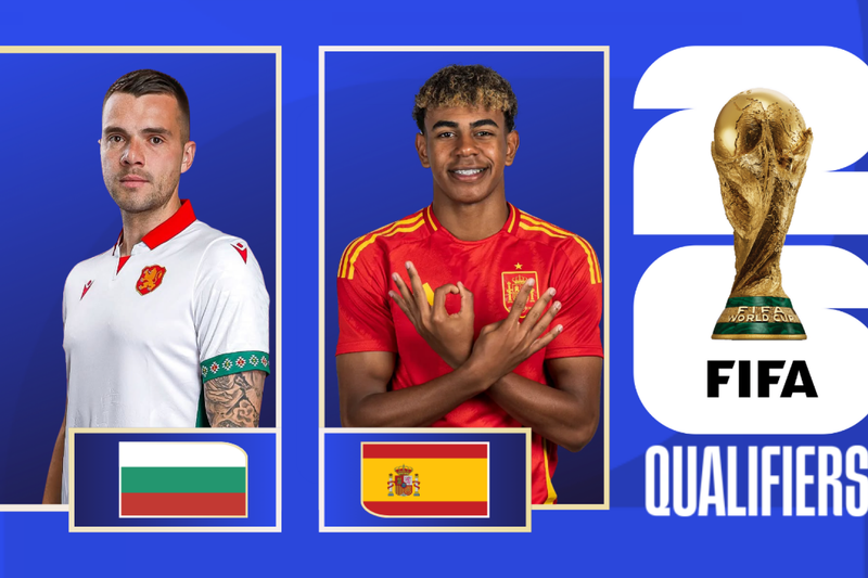 Bulgária x Espanha, pelas Eliminatórias da Copa do Mundo 2026