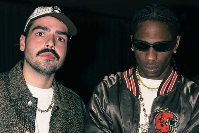 João Silva, filho do Faustão, ao lado de Travis Scott