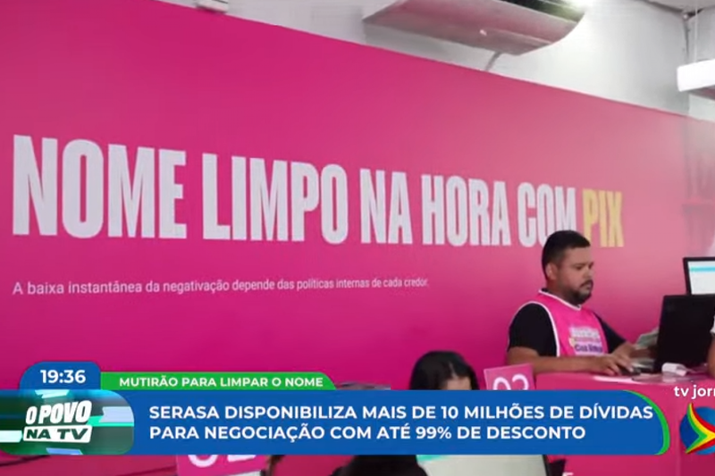 Imagens de divulgação do mutirão limpa nome do Serasa