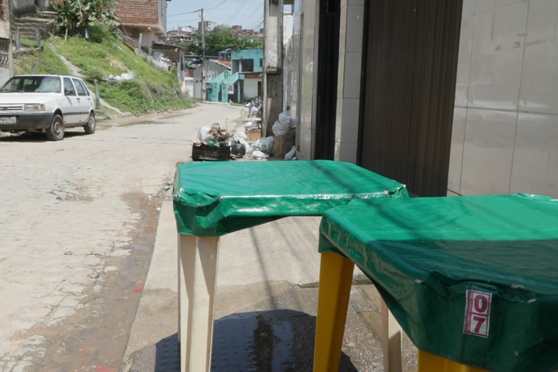 Bar onde aconteceu o assalto, na Rua 6 de Janeiro, em Águas Compridas