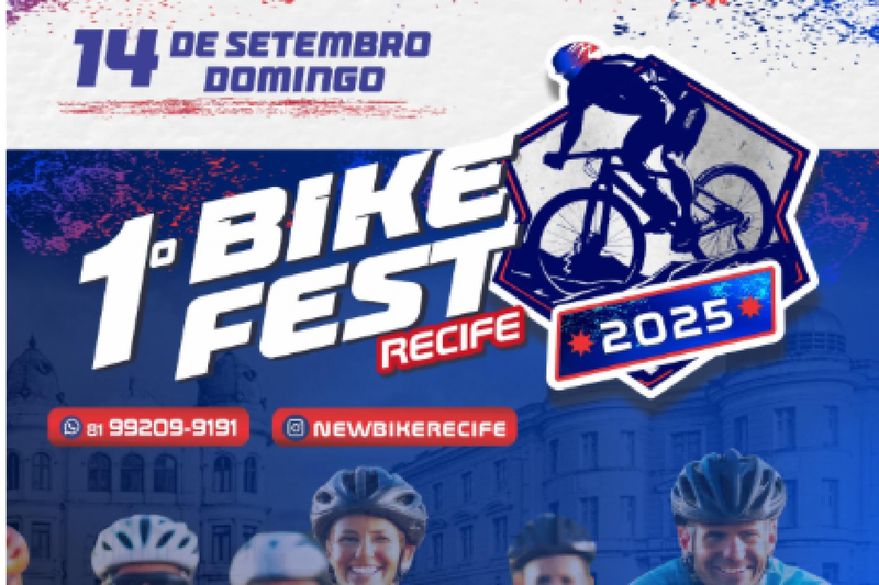Imagem de divulgação de evento ciclístico, Bike Fest