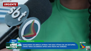 Imagem de vítima concedendo entrevista