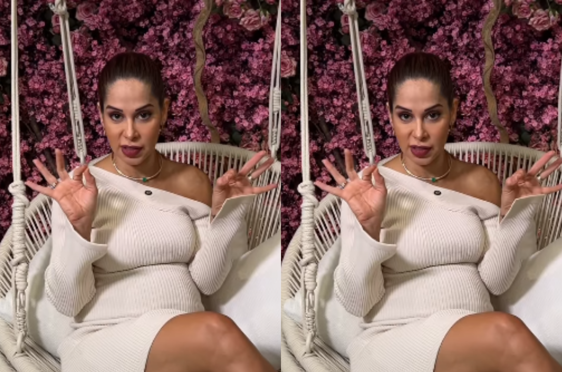 Maíra Cardi passa susto após ventania quebrar vidros da casa