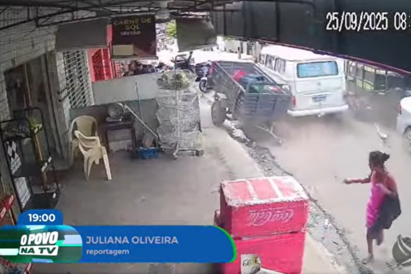 Imagem de mulher que escapou de atropelamento em Abreu e Lima