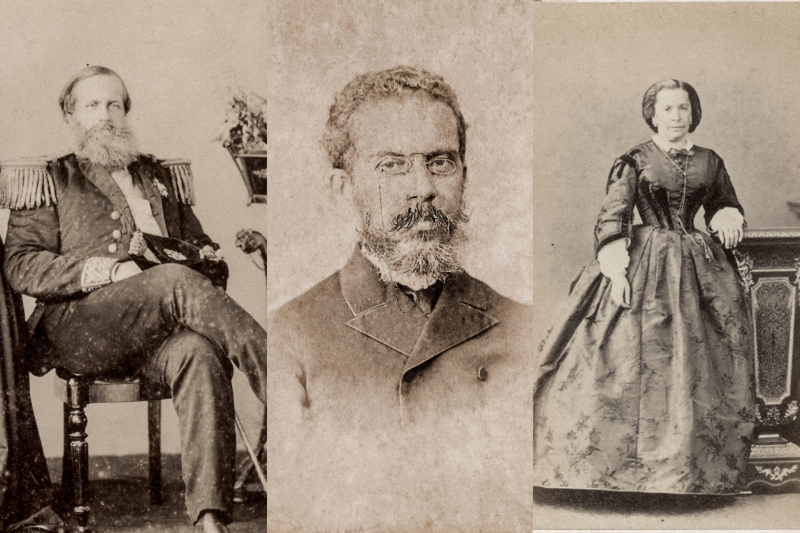 Imperador Pedro II, Machado de Assis e viscondessa de Indaiatuba pelas lentes de Joaquim Insley Pacheco