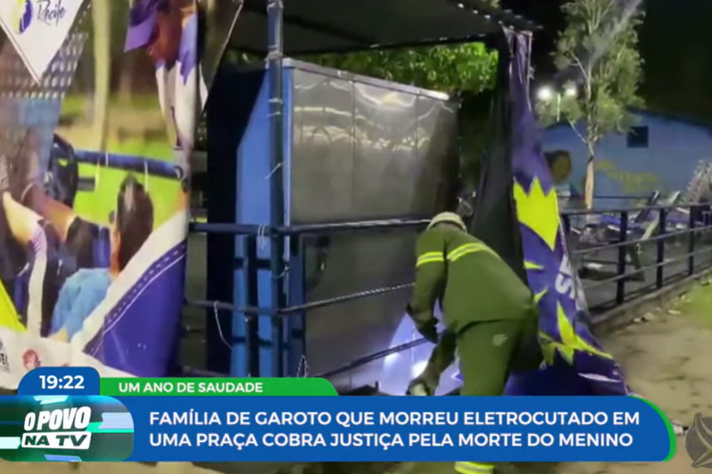 Imagem de academia da cidade em praça onde o menino foi eletrocutado