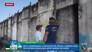 Imagem de perícia em muro do metrô, na estação Joana Bezerra