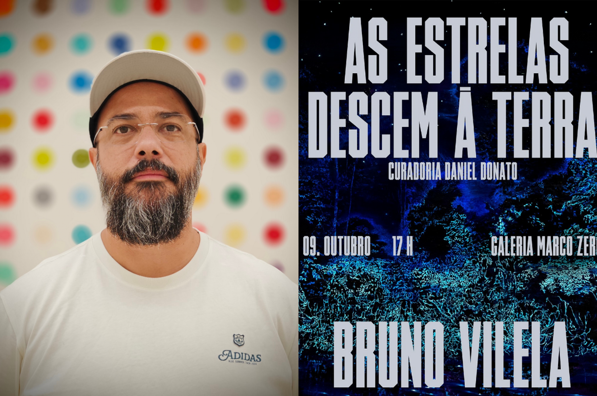 Bruno Vilela transforma imersão na Amazônia em arte na exposição "As Estrelas Descem à Terra"