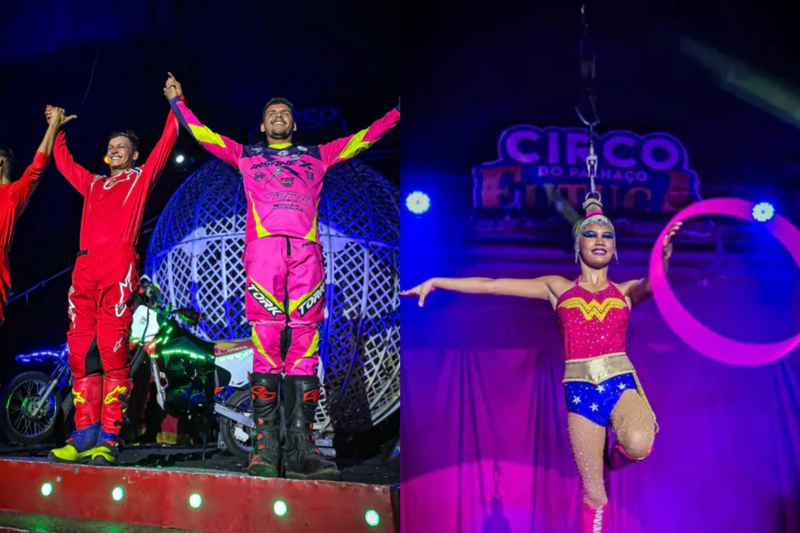 Imagem da apresentação do Mega Circus