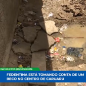 Moradores reclamam de mau cheiro e esgoto a céu aberto em Caruaru