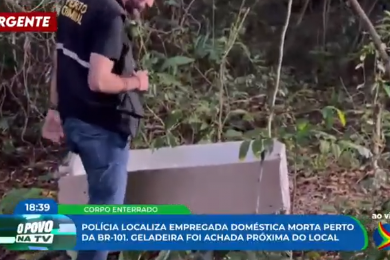 Imagem de geladeira onde corpo de doméstica foi transportado
