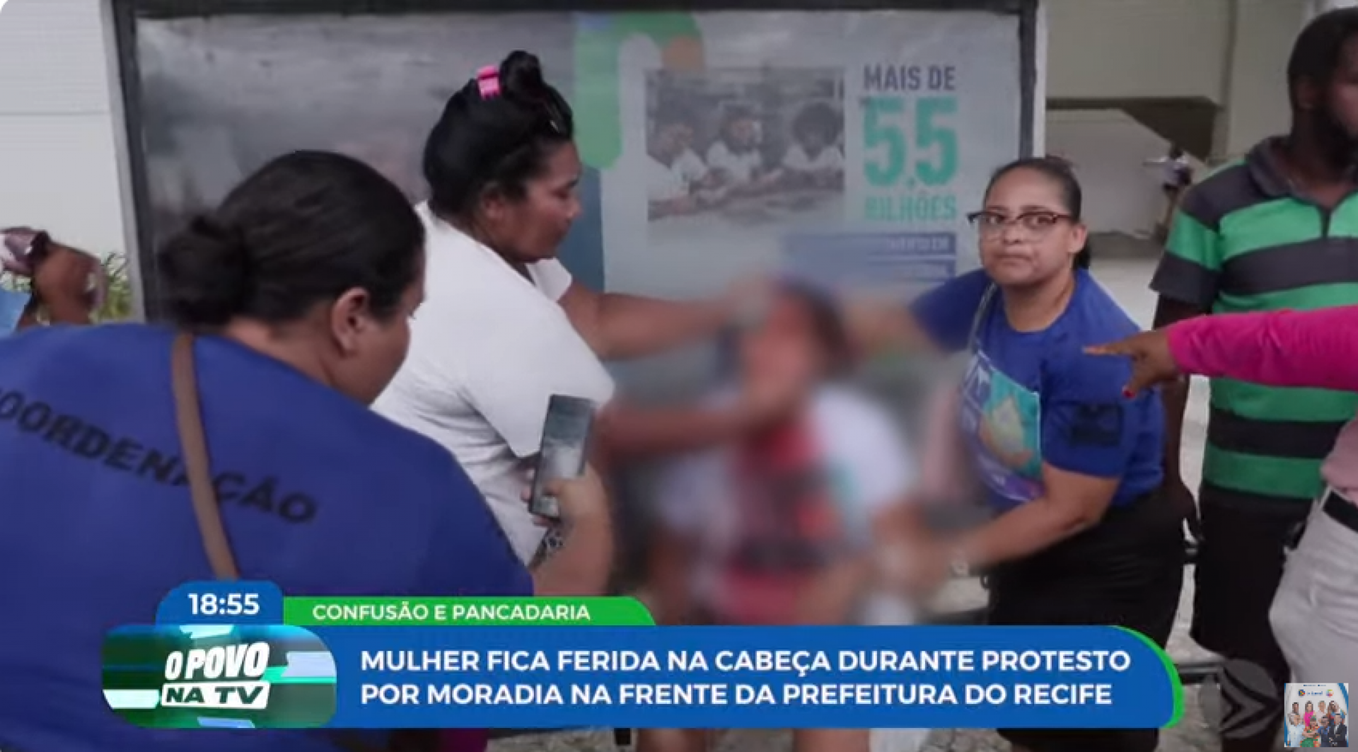 Mulher é ferida na cabeça durante protesto por moradia no Recife