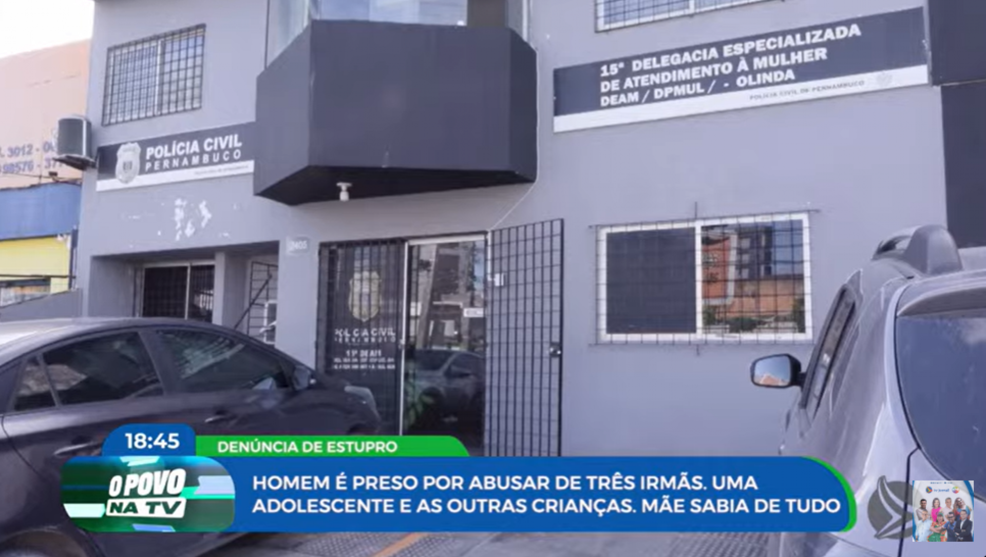 Homem é preso em Olinda por estuprar enteadas; mãe sabia sobre os abusos sexuais