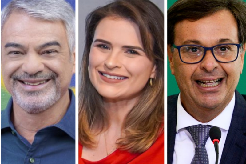 O senador Humberto Costa,a ex-deputada federal Marilia Arraes e o ex-ministro do Turismo, Gilson Machado