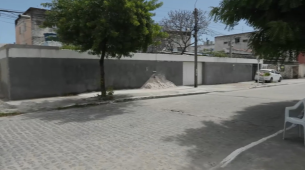 Imagens da rua onde ocorreu o crime
