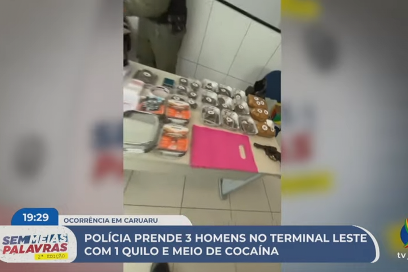 Imagem de apreensões da polícia em Caruaru