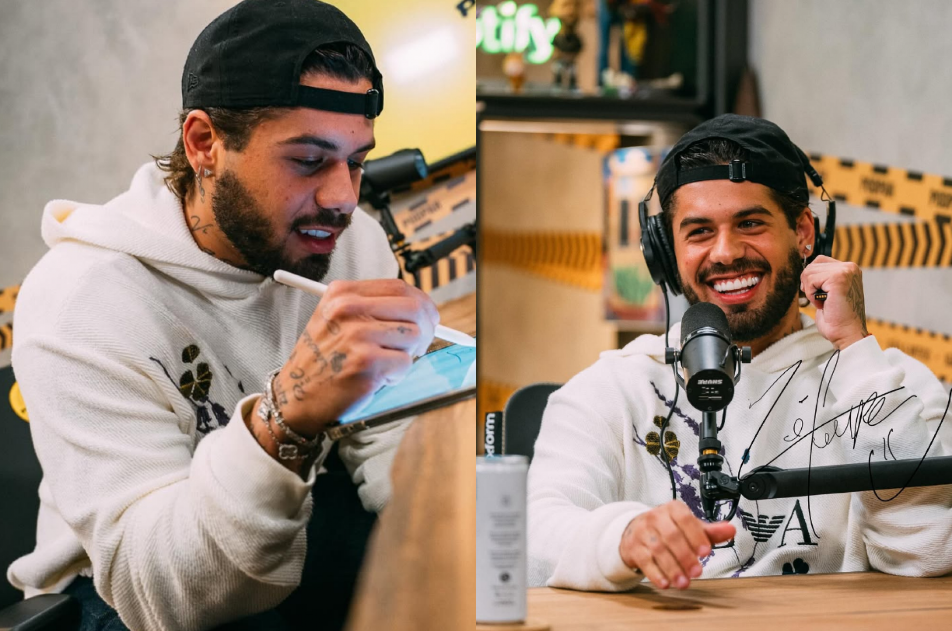 Após vídeo polêmico, equipe de Zé Felipe explica cena com o filho no colo