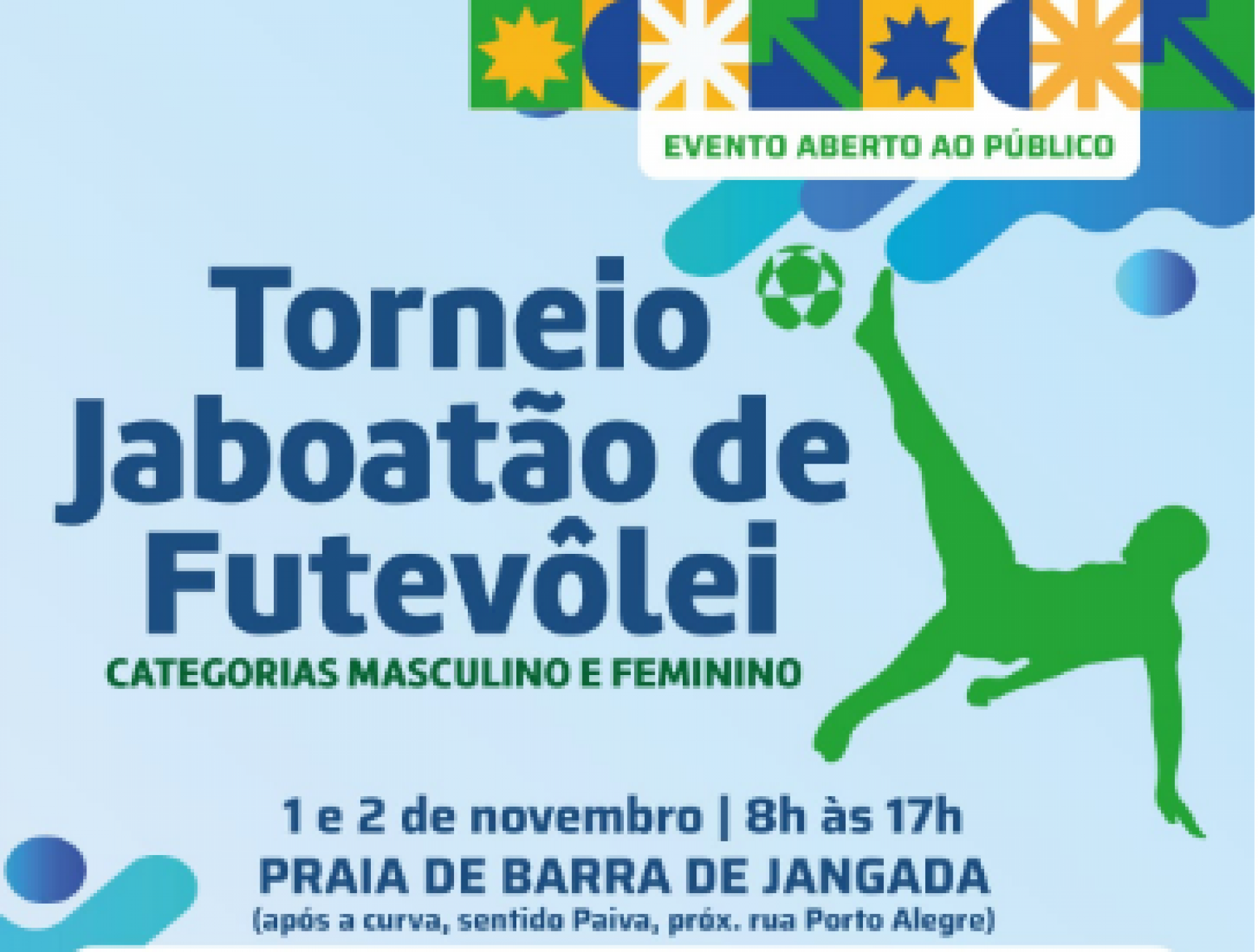 Arena na Praia de Barra de Jangada recebe o Torneio Jaboatão de Futevôlei neste fim de semana
