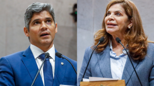 O deputado Renato Antunes (PL) e a líder do governo Socorro Pimentel (União Brasil) usaram a tribuna da Alepe, nesta quarta-feira (12), para criticar a Prefeitura do Recife por "relação" com as bets