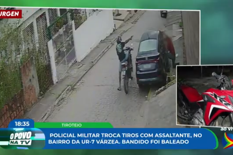 Imagem de suspeito trocando tiros com Cabo da PM