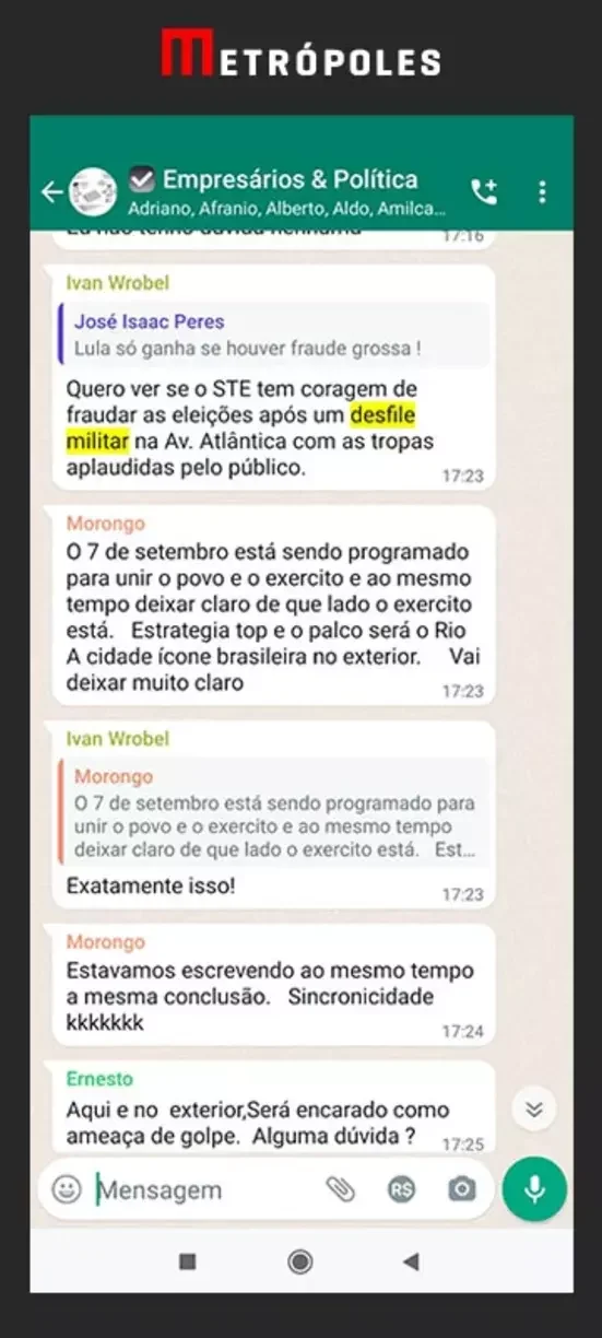 CPMI mira empresários que defenderam golpe no WhatsApp