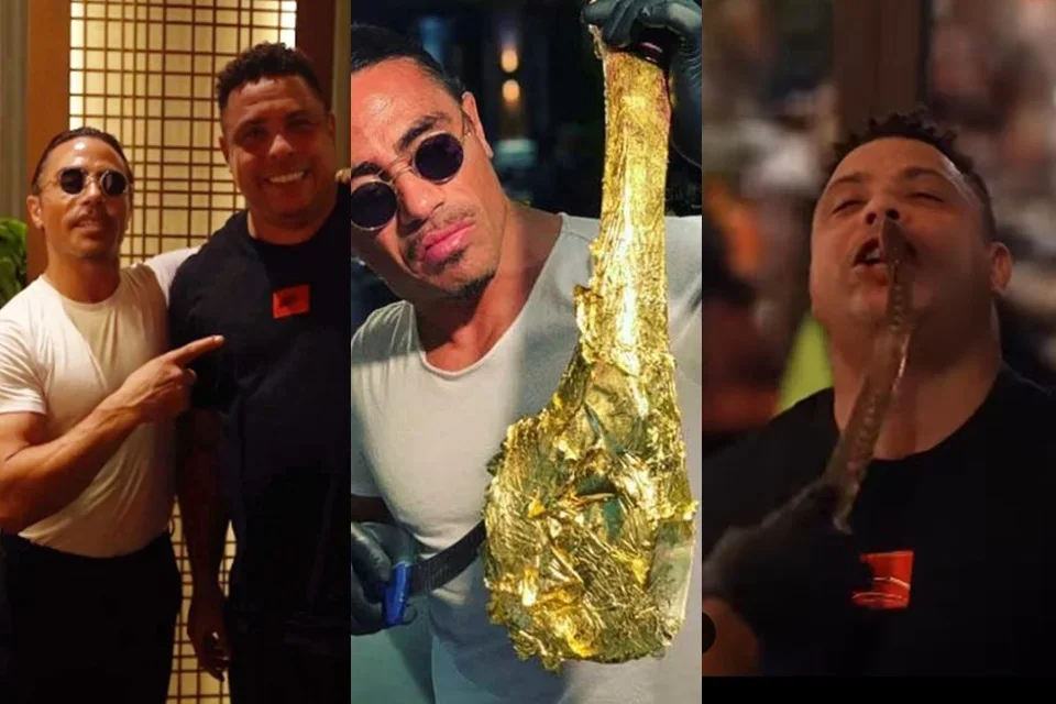 Chef Salt Bae recebeu v&aacute;rias celebridades no restaurante o Catar durante a Copa do Mundo 2022