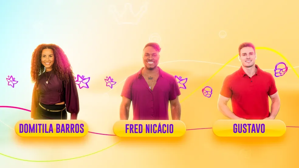 Domitila, Fred Nic&aacute;cio e Gustavo estiveram no Pared&atilde;o do BBB 23 