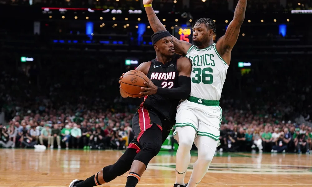 O Heat venceu o Celtics no primeiro jogo das finais da Confer&ecirc;ncia Leste da NBA