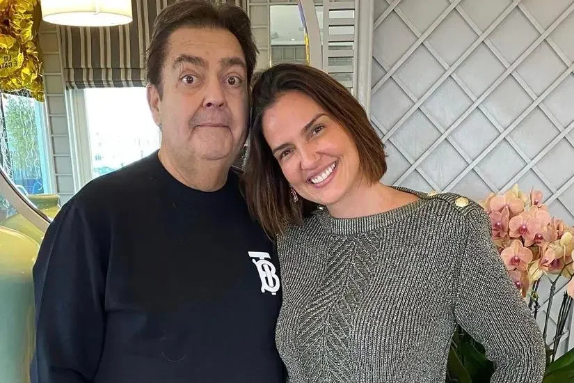 Faustão e sua esposa Luciana Cardoso