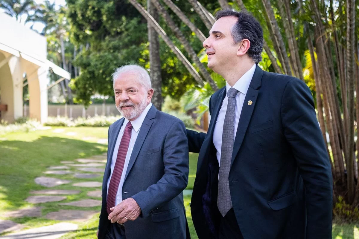 O presidente Lula e Rodrigo Pacheco