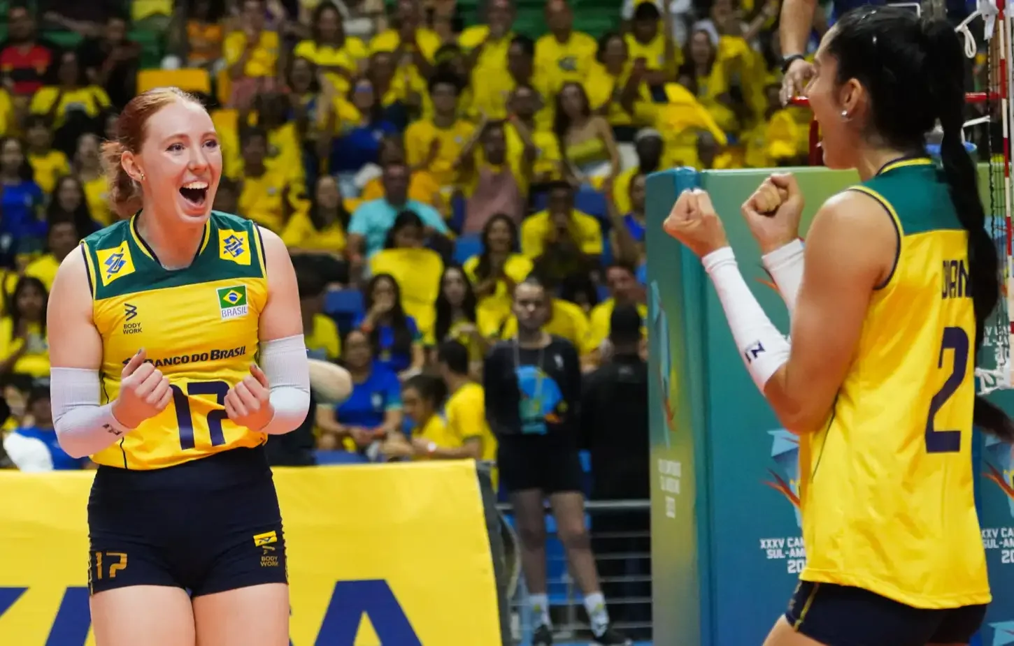 Jogadoras da seleção feminina de vôlei