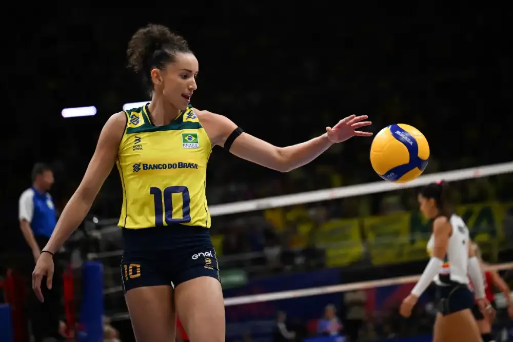 Imagem de Gabi Guimar&atilde;es, jogadora de v&ocirc;lei do Brasil