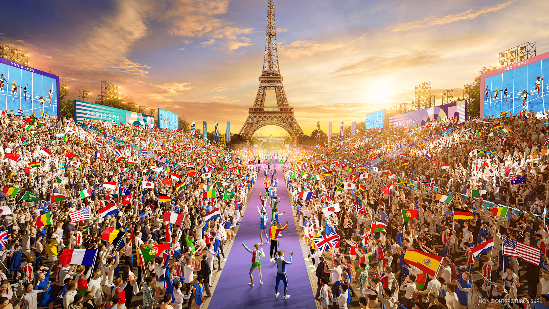 Imagem ilustrativa da cerimônia de abertura dos Jogos Olímpicos de Paris 2024