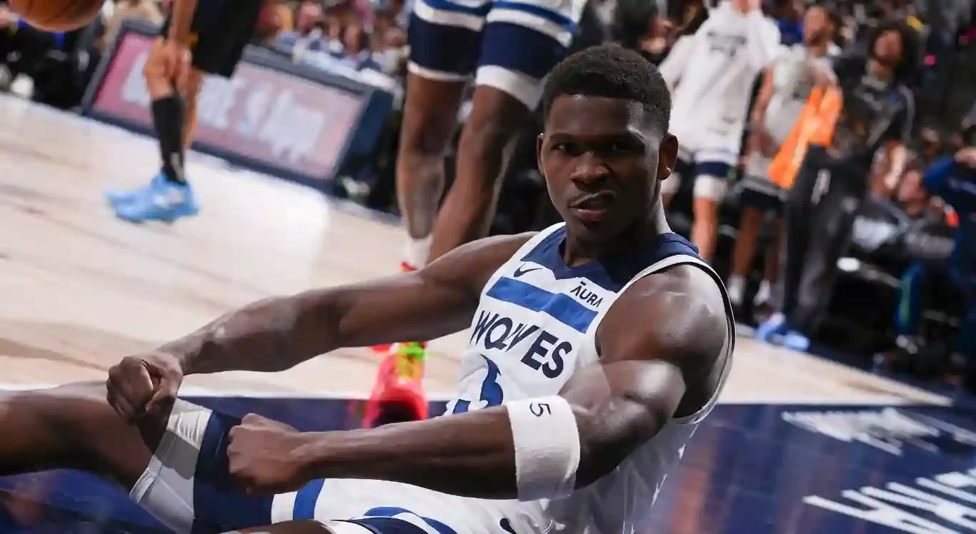 Imagem de Anthony Edwards, do Minnesota Timberwolves, em ação pela NBA
