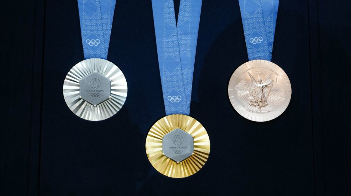 Imagem das medalhas das Olimp&iacute;adas de Paris 2024