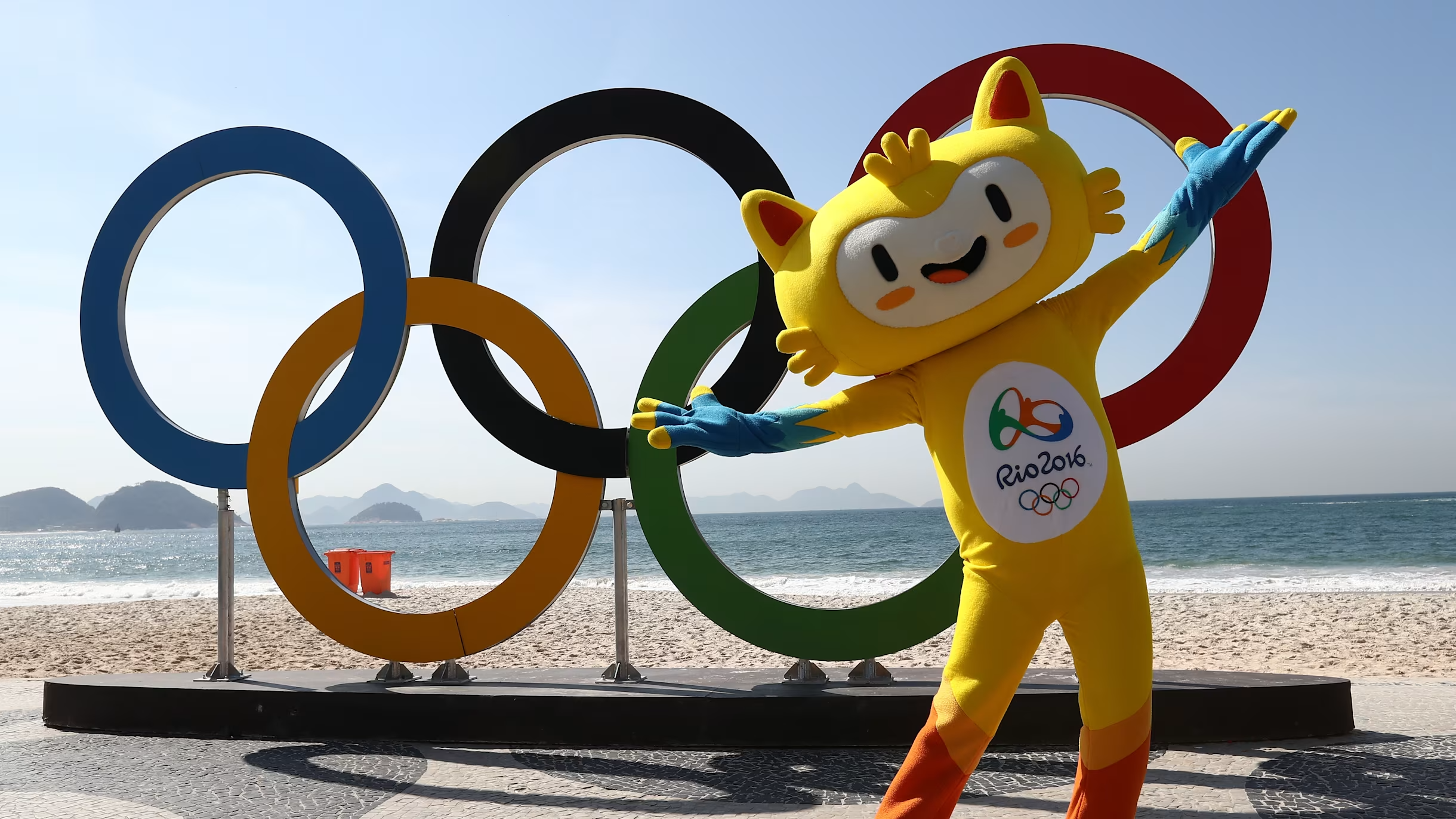Imagem de Vinícius, mascote das Olimpíadas Rio 2016, em homenagem ao escritor, compositor e diplomata Vinícius de Moraes