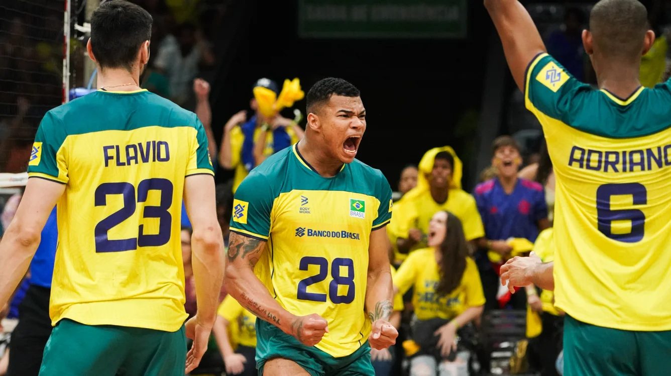 Seleção brasileira em ação na VNL 2024