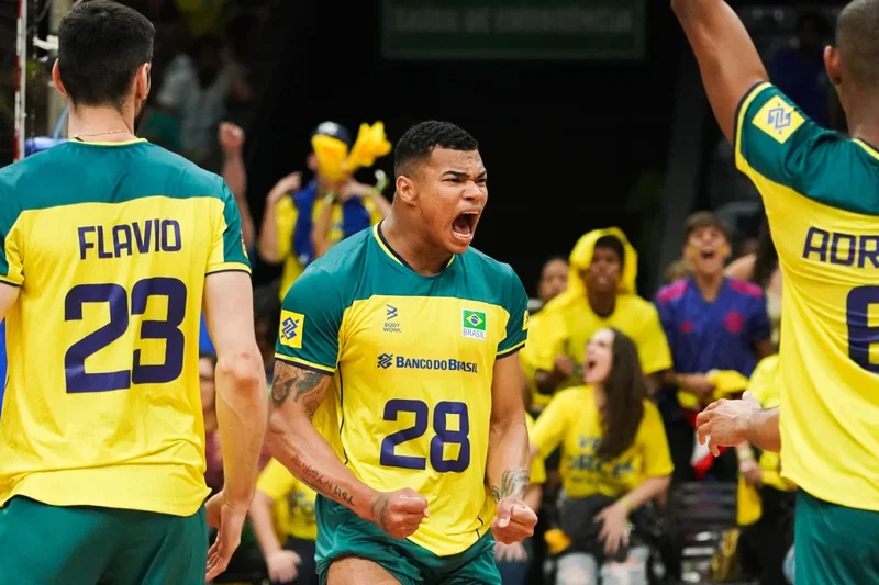 Seleção brasileira em ação na VNL 2024