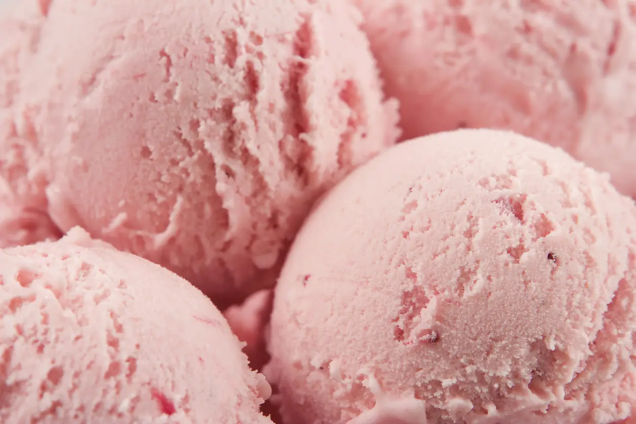 Imagem ilustrativa do sorvete de morango!