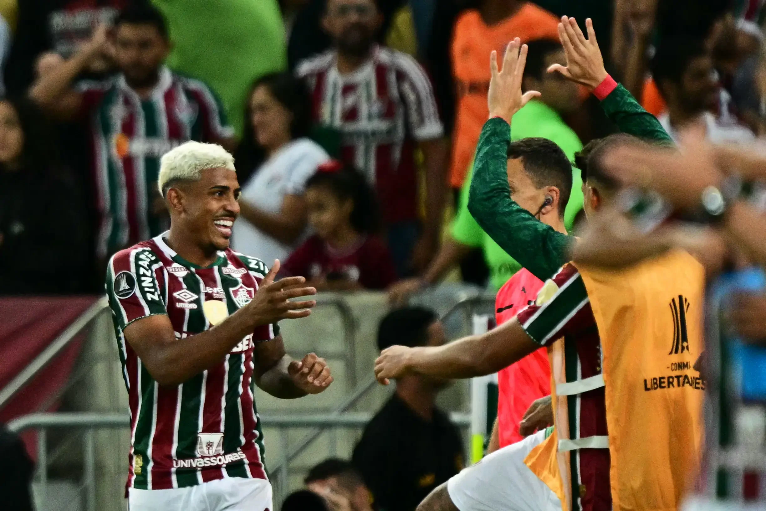 Imagem do atacante John Kennedy, autor de um dos gols do Fluminense sobre o Alianza Lima