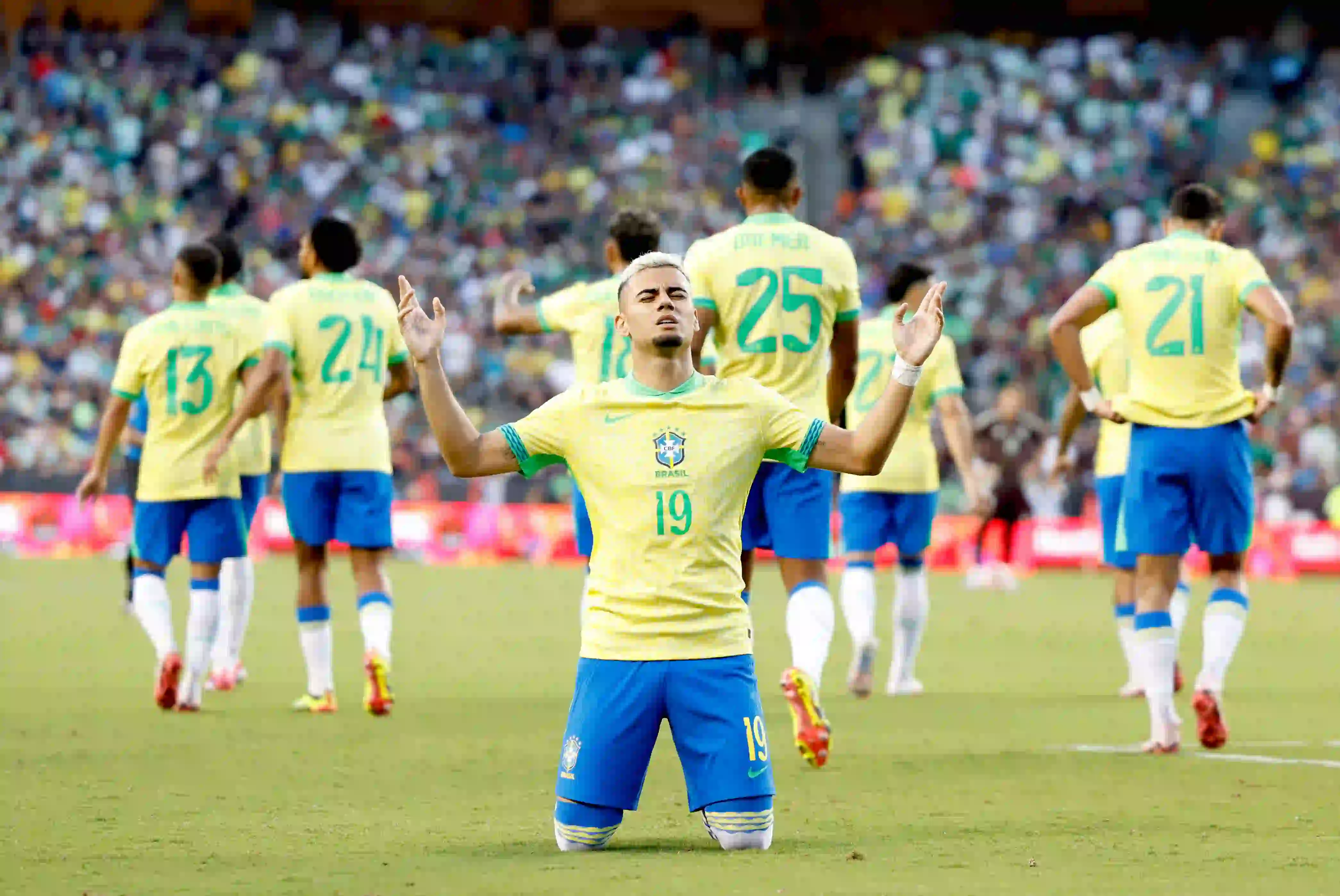 Andreas Pereira marcou seu primeiro gol com a camisa da Seleção Brasileira