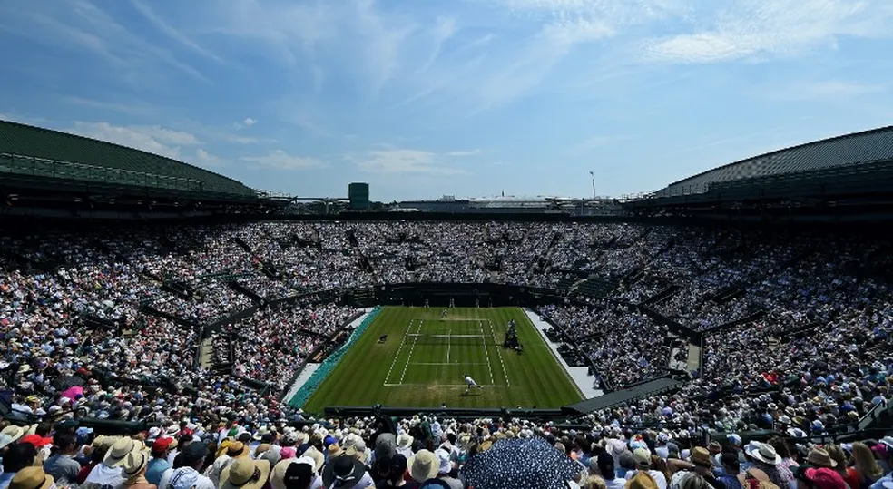 Imagem do torneio de Wimbledon, em Londres, na Inglaterra