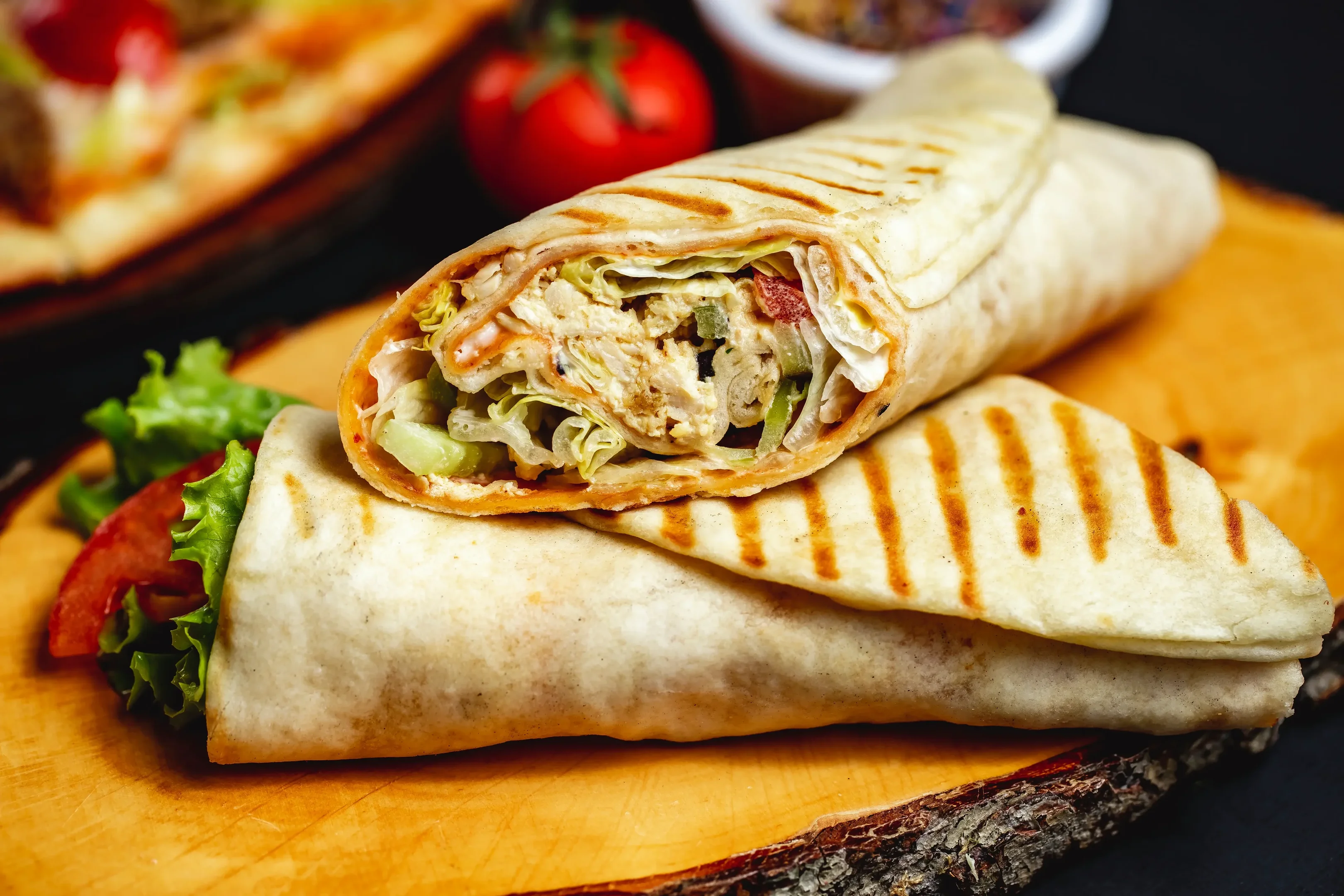 Wrap de frango, ótima opção de lanche fit rápido de preparar